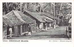 Sri Lanka - Native Houses - Publ. Chocolat Klaus 39 - Sri Lanka (Ceylon)