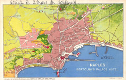 NAPOLI - Carta Geografica - Bertolini's Palace Hotel - Napoli (Neapel)