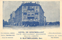 GENÈVE - Hôtel De Montbrillant, Place Montbrillant - Ed. Inconnu  - Genève
