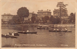 England - SURBITON (Greater London) River & Promenade - REAL PHOTO - London Suburbs