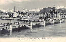LUZERN - Seebrücke, Bahnhof Und Friedenmuseum - Verlag Wehrli 11623 - Lucerna