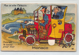 MONACO - Ouvrez Le Tacot Pour Voir - Pas Si Vite Célestin - CARTE AVEC DÉPLIANT  - Altri & Non Classificati