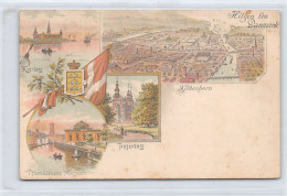 Denmark - KØBENHAVN Copenhagen - LITHO - Rosenborg - Kronborg - Thorvaldsens Museum - Year 1894 - Denemarken