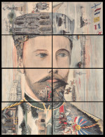 Russia - Tsar Nicholas II In France - Jigsaw Puzzle Designed By Marclamb - Set Of 8 Postcards - Publ. Unknown  - Rusia