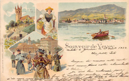 VEVEY (VD) Litho - Vendengeuse - Vue Générale - Ed. Künzli 301 - Vevey