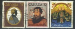 CANADA - 1978/83, MARGUERITE D'YOUVILLE COMMEMORATION, CHARLES MICHEL & SIR HUMPHREY. STAMPS SET OF 3, USED. - Oblitérés