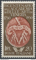 1950 Italia Belle Arti Venezia MNH Sassone N. 632 - 1946-60: Nuovi