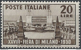 1950 Italia Fiera Di Milano MNH Sassone N. 616 - 1946-60: Nuovi