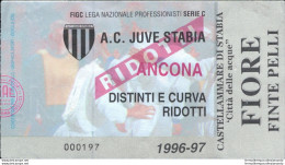 Bl4 Biglietto Calcio Ticket Juve Stabia - Ancona 1996-1997 - Biglietti D'ingresso