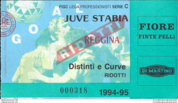 Bl13 Biglietto Calcio Ticket Juve Stabia - Reggina 1994-1995 - Tickets - Entradas