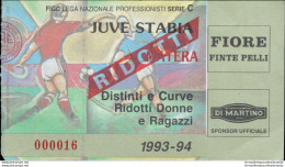 Bl22 Biglietto Calcio Ticket Juve Stabia  - Matera 1993-94 - Tickets - Entradas