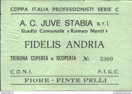 Bl41 Biglietto Calcio Ticket  Juve Stabia - Fidelis Andria - Tickets D'entrée