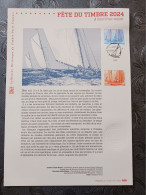 France 2024 River Navigation On Board Sailboat Boat Ship Marine Stamp Day 1v DOC PHI FDC - Unused Stamps