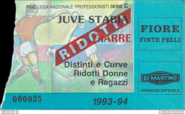 Bl79 Biglietto Calcio Ticket Juve Stabia - Giarre 1993-94 - Toegangskaarten