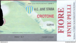 Bl84 Biglietto Calcio Ticket Juve Stabia - Crotone - Toegangskaarten