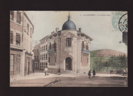 CPA - 42 - St-Galmier - La Caisse D'Epargne - Colorisée - Animée - Circulée - Sonstige & Ohne Zuordnung