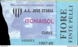 Bl103  Biglietto Calcio Ticket  Juve Stabia - Ischiaisol 1997-98 - Biglietti D'ingresso