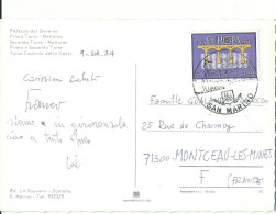 SAINT MARIN LETTRE 400L  POUR MONTCEAU LES MINES ( SAONE ET LOIRE )  DE 1984 LETTRE COVER - Covers & Documents