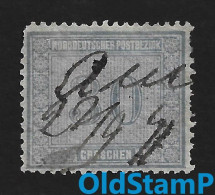 NORDDEUTSCHER POSTBEZIRK 1869 Mi.# 26 Grau Gestempelt 30 Gr / Allemagne Alemania Altdeutschland Old Germany States - Used