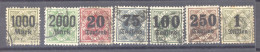 Wurtemberg  -  Service  :  Mi  171...179  (o)  7 Valeurs - Used