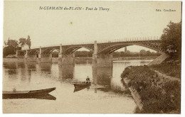 Saint Germain Du Plain - Pont De Thorey (homme Sur Barque Tenant Les Rames) Pas Circulé - Other & Unclassified