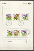 Brazil 1982 Football Soccer World Cup Set Of 3 + S/s On Commemorative First Day Print - 1982 – Spain