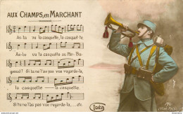 CPA Militaria-Aux Champs En Marchant      L1843 - Personnages