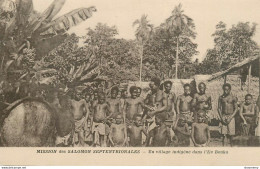 CPA Mission Des Salomon Septentrionales-Un Village Indigène Dans L'Ile Bouka    L1845 - Central African Republic