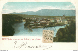 CPA Genève-La Jonction Du Rhône Et De L'Arve-Timbre       L1929 - Genève