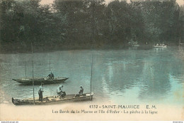 CPA Saint Maurice-Les Bords De La Marne Et L'Ile D'enfer-La Pêche à La Ligne-4332-Timbre         L1675 - Saint Maurice