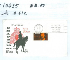Mounted Police Montée; GRC / RCMP; Gendarmerie; Sc. # 612; Souvenir Cover; ORAPEX 73 (10235) - Used Stamps