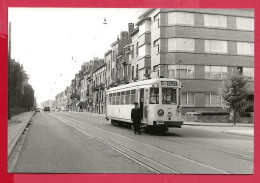 Photo Bruxelles = Tram  Chaussée  De Ninove    :  Ligne  Ex.   Bruxelles Midi   Expo  1958 - Autres & Non Classés