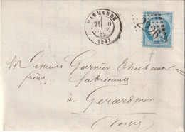 Lettre De Marmande à Gérardmer LAC - 1849-1876: Klassik