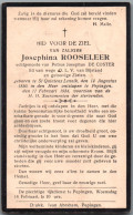 Bidprentje St-Kwintens-Lennik - Rooseleer Josephina (1850-1934) - Images Religieuses