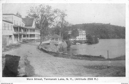 CPA Main Street,Tennanah Lake,New York-Timbre-RARE      L1986 - Andere & Zonder Classificatie