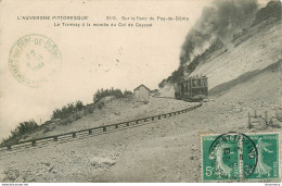 CPA Sur Le Flanc Du Puy De Dôme-Le Tramway à La Montée Du Col De Ceyssat-Timbre-RARE      L1445 - Sonstige & Ohne Zuordnung