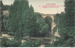 CPA Paris-Buttes Chaumont-Paysage Le Pont De Brique-213-Timbre      L2412 - Otros Monumentos