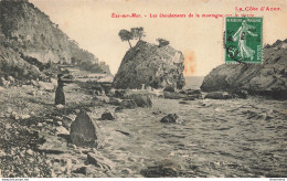 CPA Eze Sur Mer-Les éboulements De La Montagne-Timbre      L2434 - Eze