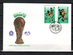Bulgaria 1982 Football Soccer World Cup 2 Stamps On FDC - 1982 – Espagne