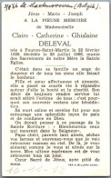 Bidprentje St-Maartens-Voeren - Deleval Claire Catherine Ghislaine (1926-1966) - Devotieprenten