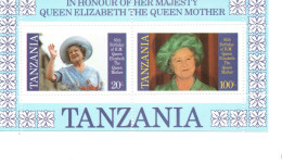Tanzania Foglietto Queen Elizabeth Mnh - Tanzanie (1964-...)