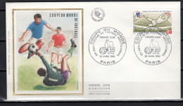 France 1982 Football Soccer World Cup Stamp On FDC - 1982 – Espagne