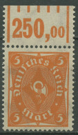 Deutsches Reich 1922/23 Posthorn Walzendruck Oberrand 227 A W OR Postfrisch - Ungebraucht