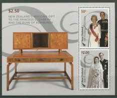 Neuseeland 2007 60. Hochzeitstag Königin Elisabeth Block 218 Postfrisch (C25769) - Blokken & Velletjes