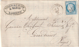 Lettre De Barentin à Gérardmer LAC - 1849-1876: Période Classique