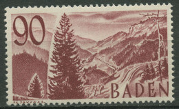 Französische Zone: Baden 1948/49 Höllental Schwarzwald 37 Postfrisch - Bade