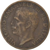 Monnaie, Italie, Vittorio Emanuele III, 10 Centesimi, 1924, Rome, TB+, Bronze - 1900-1946 : Vittorio Emanuele III & Umberto II