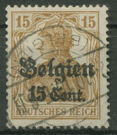 Landespost In Belgien 1916/18 Germania Mit Aufdruck 15 I Gestempelt - Occupation 1914-18