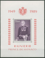 Monaco 1989 Fürst Rainier Thronjubiläum Block 43 Postfrisch (C91349) - Blocks & Sheetlets