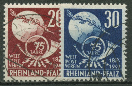 Französische Zone Rheinland-Pfalz 1949 Weltpostverein UPU 51/52 Gestempelt - Rhine-Palatinate